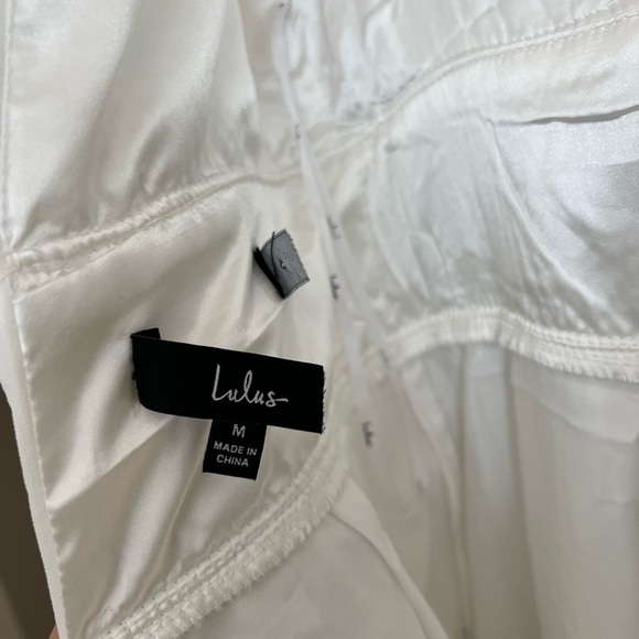 Our Love Song White Ruffled Wide-Leg Jumpsuit - Picture 8 of 9